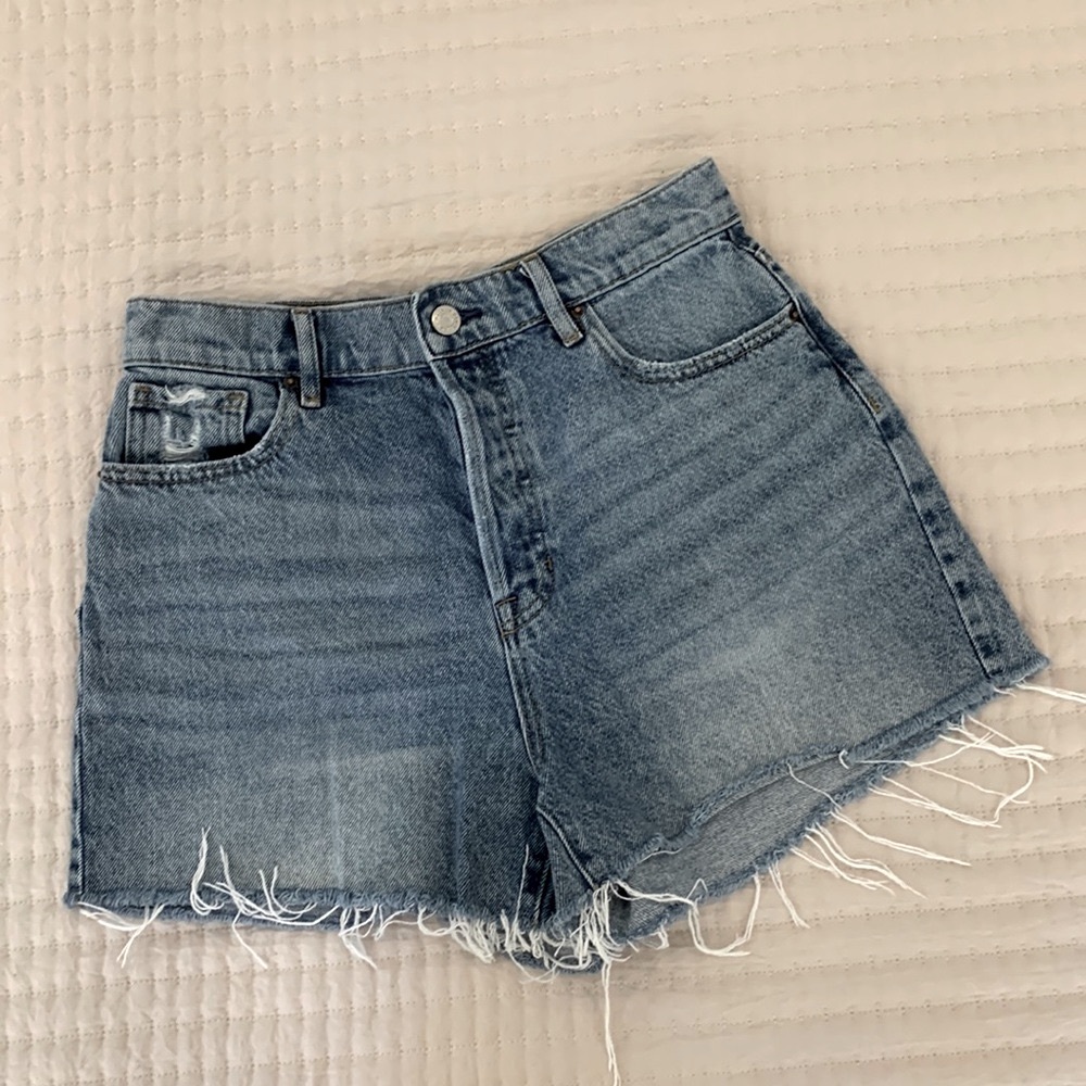 PacSun Light Blue High-Rise Denim Jean Shorts